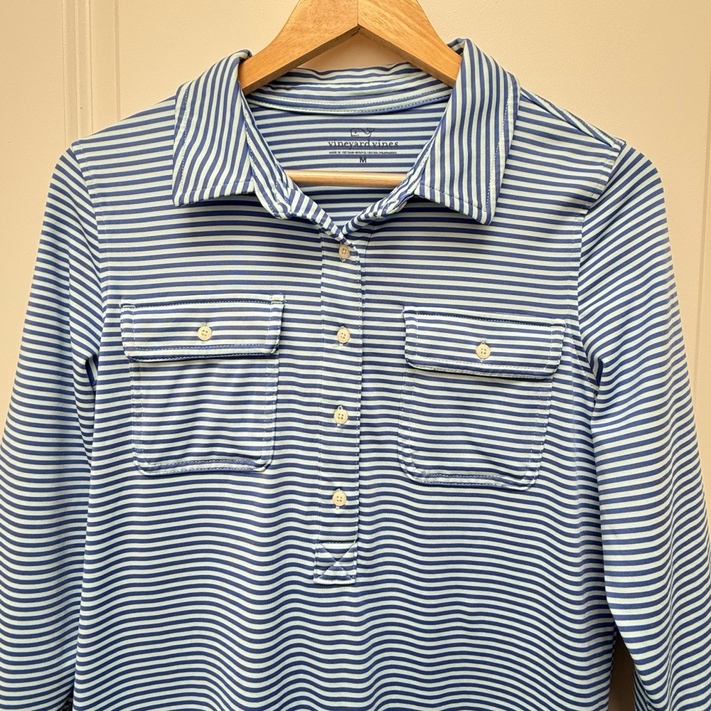 Vineyard Vines Margo Long Sleeve Shirt Dress Size M - Picture 5 of 10